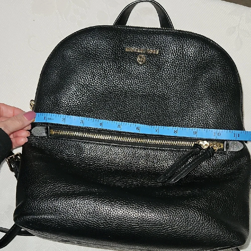 Michael Kors Dallas Black Pebble Leather Backpack